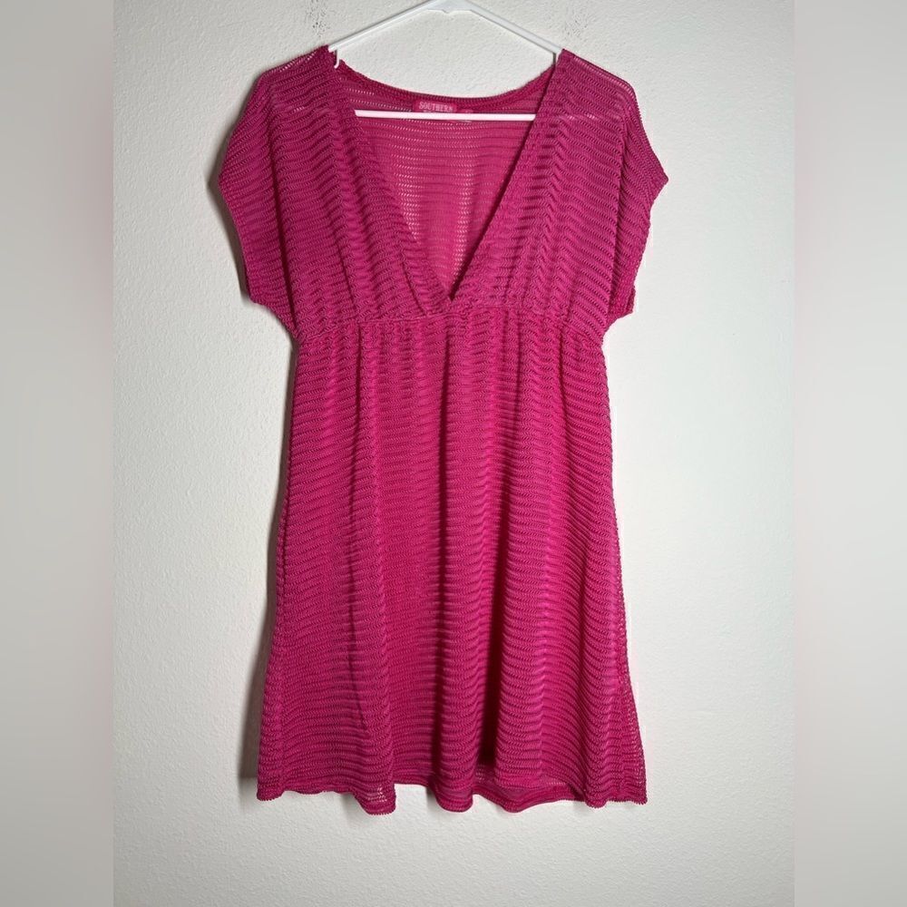 Southern Breeze Pink Bohemian Beach Tunic Size L
